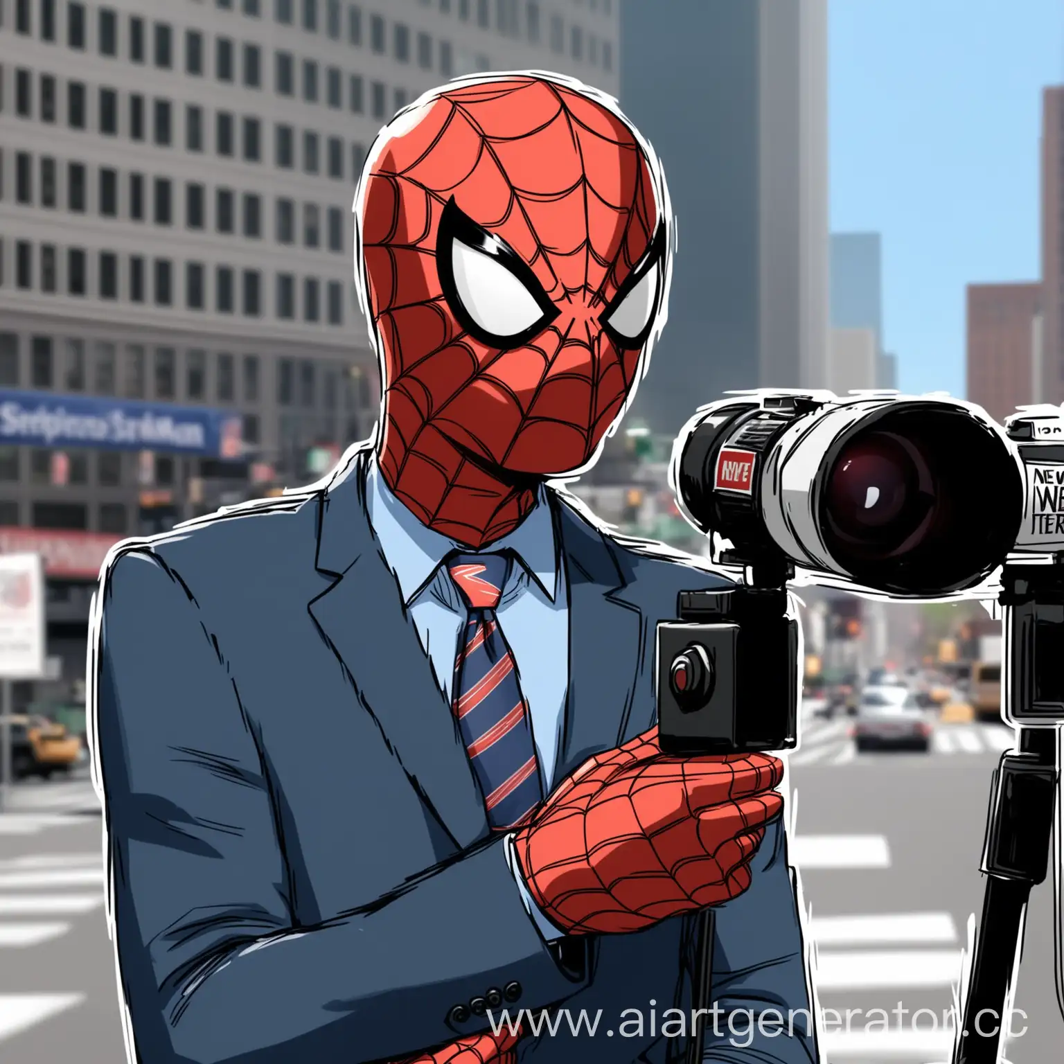 Spider-Man is a news reporter