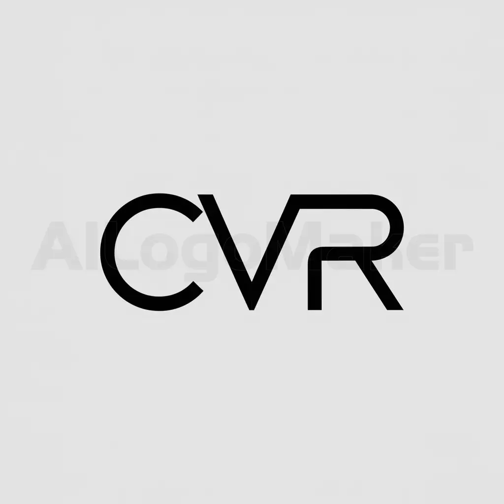 a logo design,with the text "CVR", main symbol:No symbols, just letters overlapping each other,Minimalistic,be used in Others industry,clear background