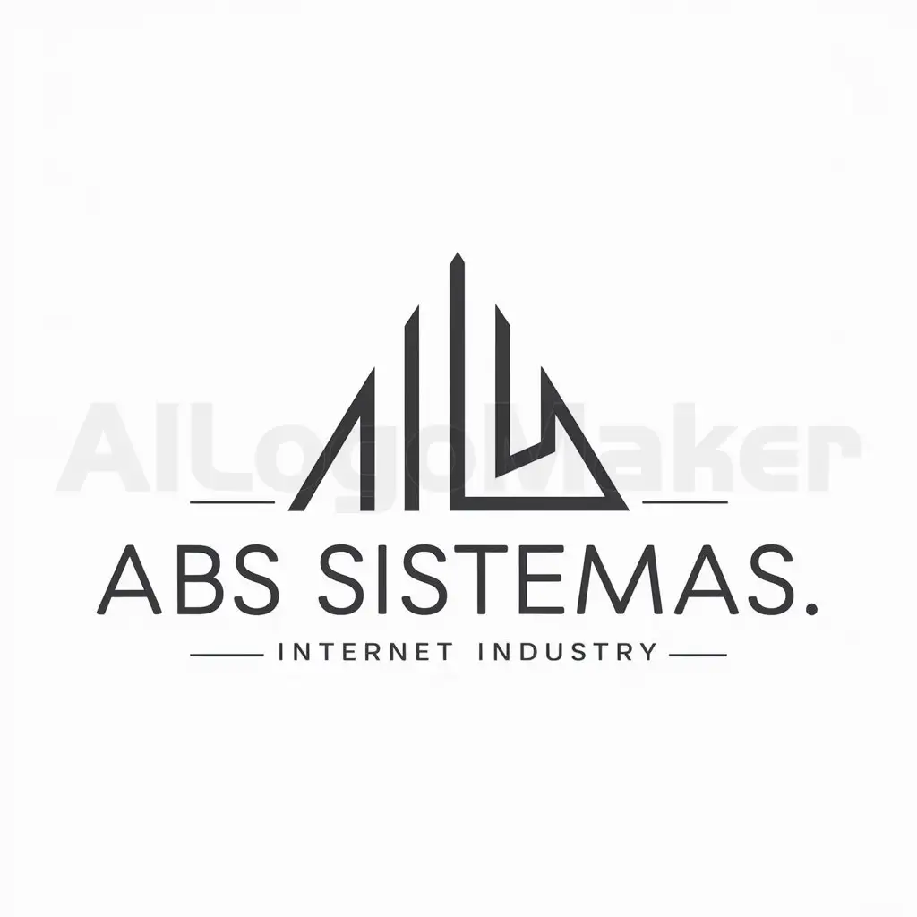 a logo design,with the text "Abs Sistemas", main symbol:Triangulo en alza,Minimalistic,be used in Internet industry,clear background