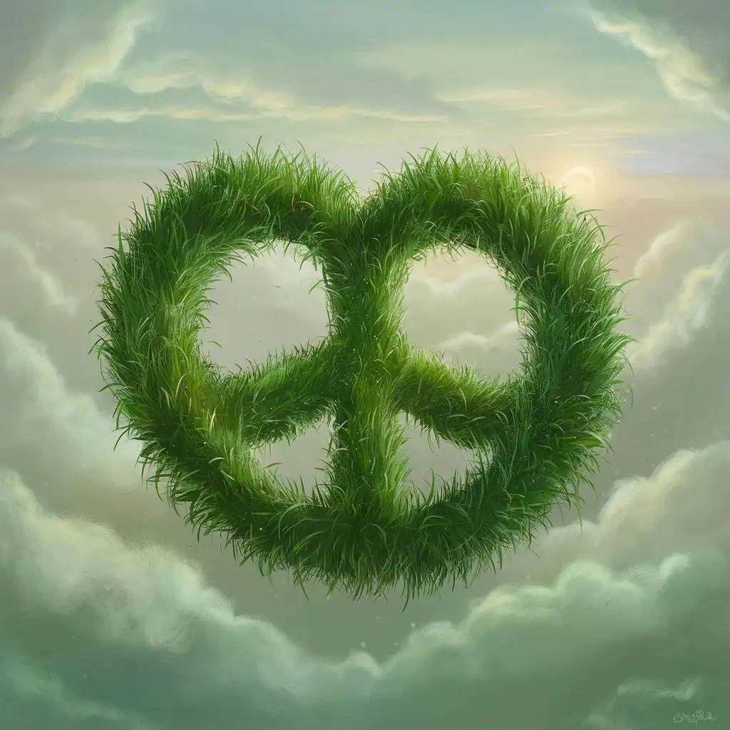 Сделай изображение на котором изображена Зелёная трава, что на подобие сна и любовь
