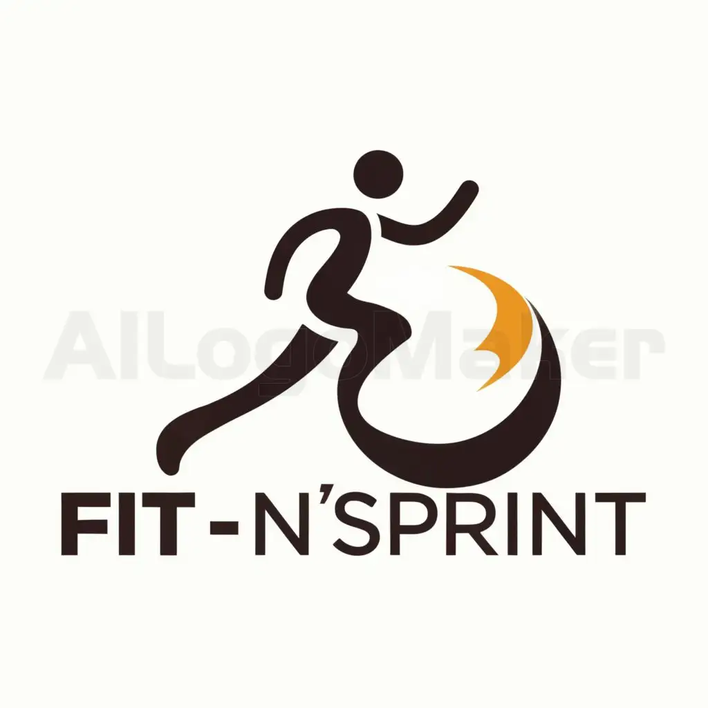 a logo design,with the text "Fit'N'Sprint", main symbol:Man running,Moderate,be used in Sports Fitness industry,clear background