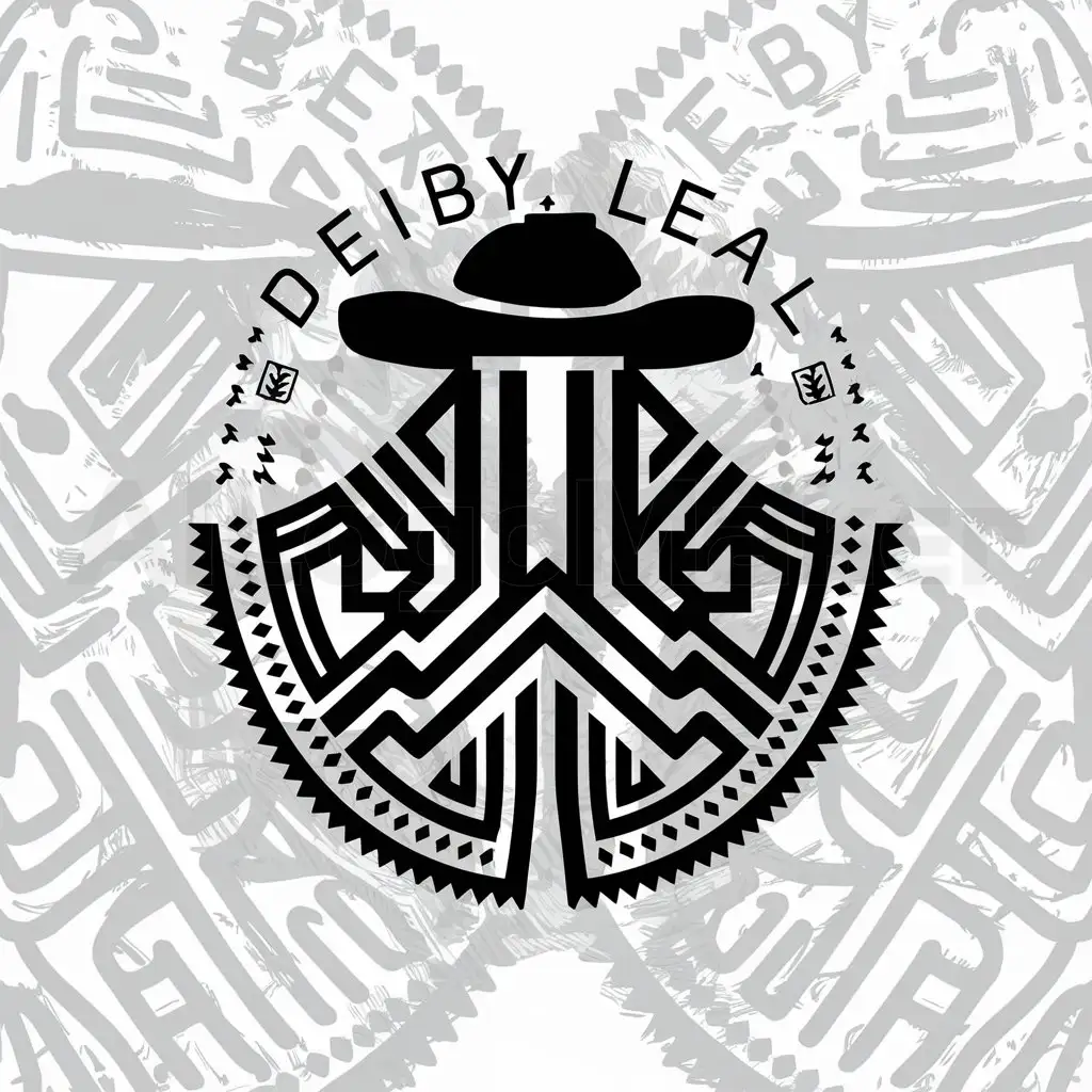 a logo design,with the text "Deiby leal", main symbol:a hat and a peasant poncho,complex,clear background