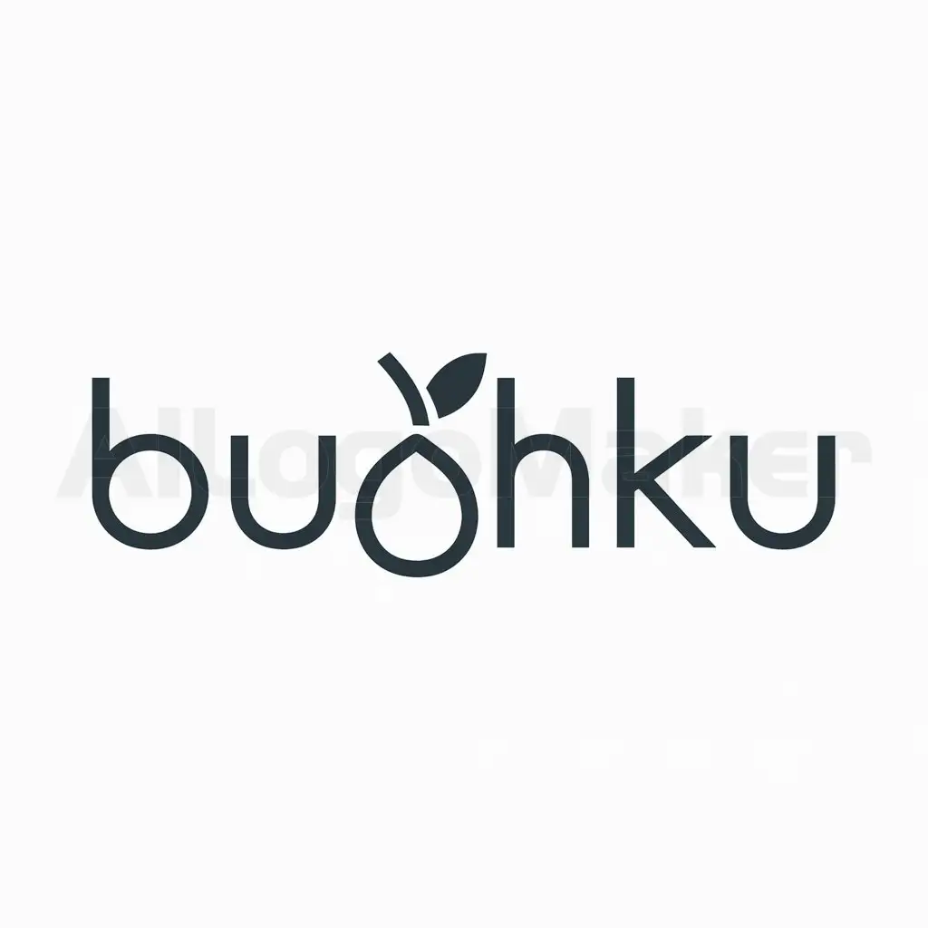 a logo design,with the text "Buahku", main symbol:Fruit,Minimalistic,be used in Others industry,clear background