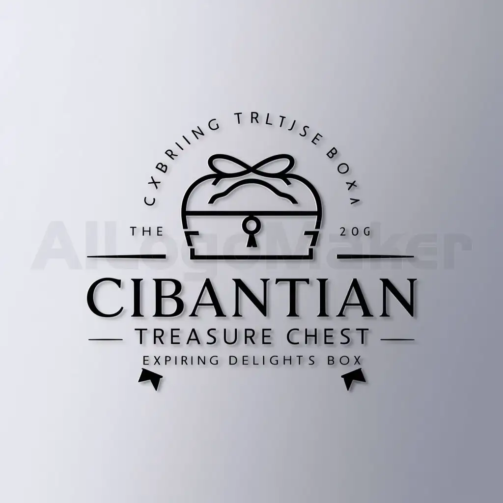 a logo design,with the text "cibantian treasure chest", main symbol:Expiring Delights Box,Minimalistic,be used in Retail industry,clear background