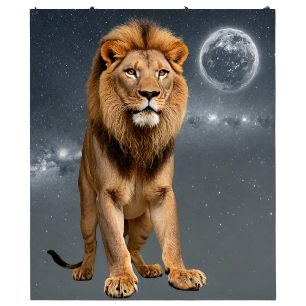 Majestic-Lion-in-Space-Captivating-PNG-Image-for-Cosmic-Adventures