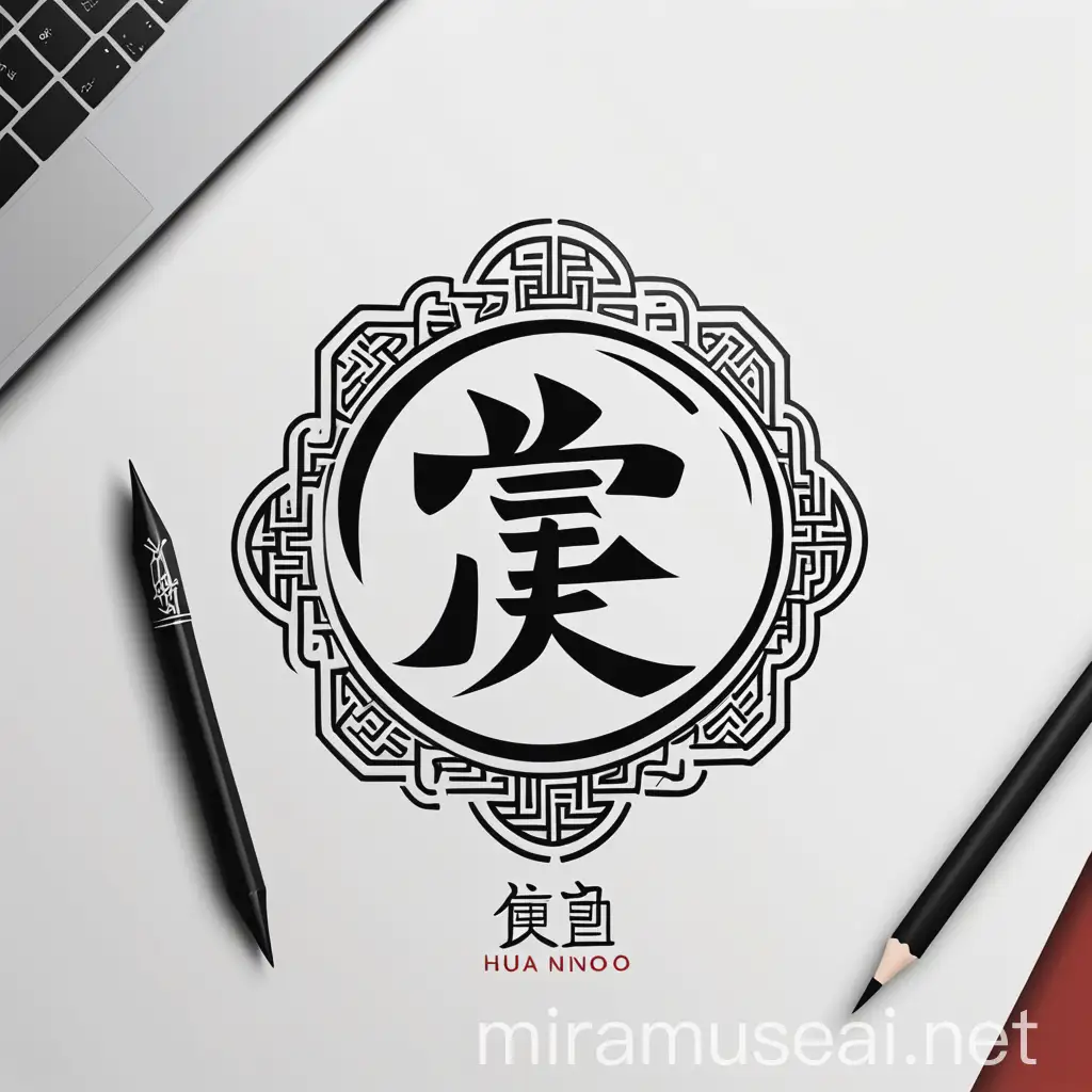 我参加创业大赛，我的项目是花鸟启蒙，帮我画一个logo，要有中国风