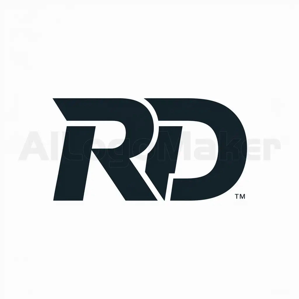 a logo design,with the text "RD", main symbol:letters,Moderate,be used in Sports Fitness industry,clear background