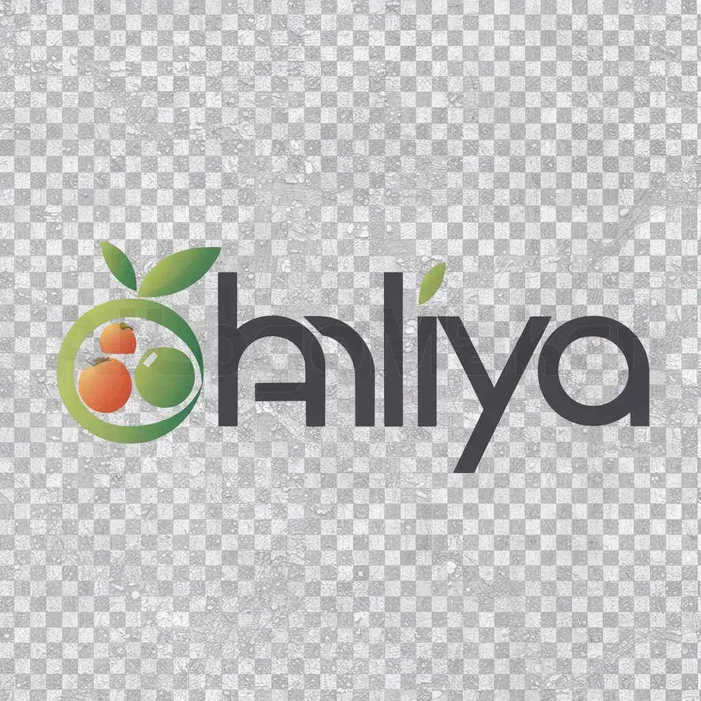 a logo design,with the text "Haliya", main symbol:mix,Moderate,be used in Fruit, Mobile industry,clear background