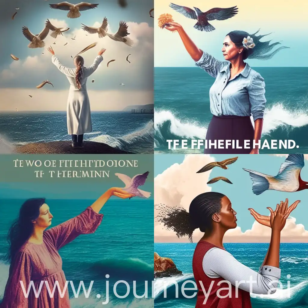 Empowering-Woman-Releasing-Bird-by-the-Sea