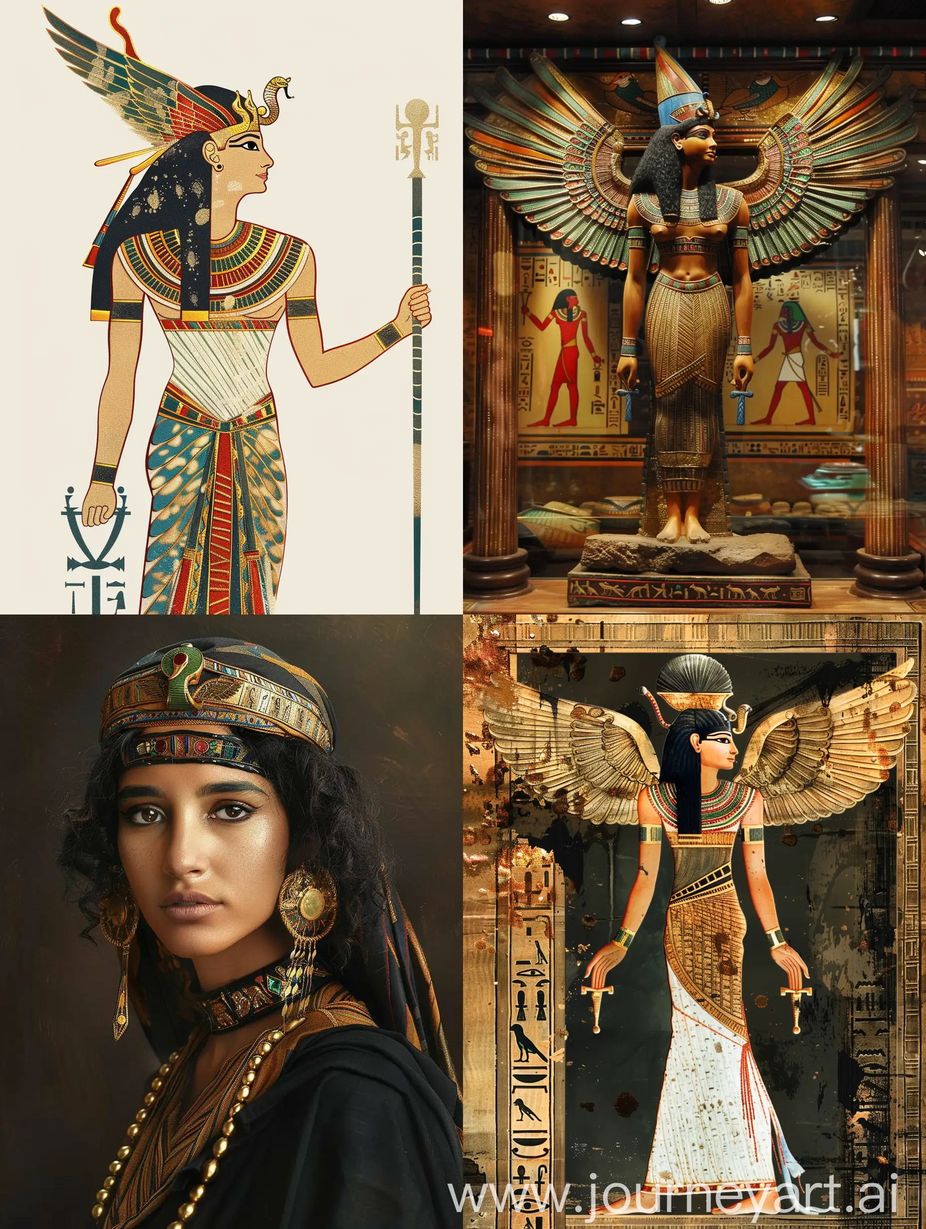 Majestic-Egyptian-Goddess-Statue-in-Vibrant-Colors
