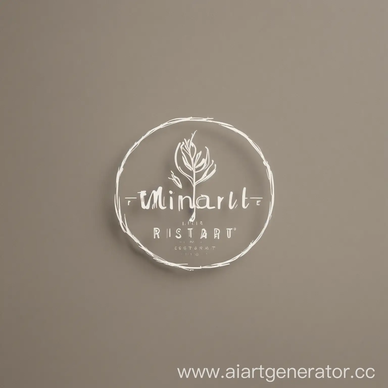  минималистичный светлый нежный современный логотип ресторана