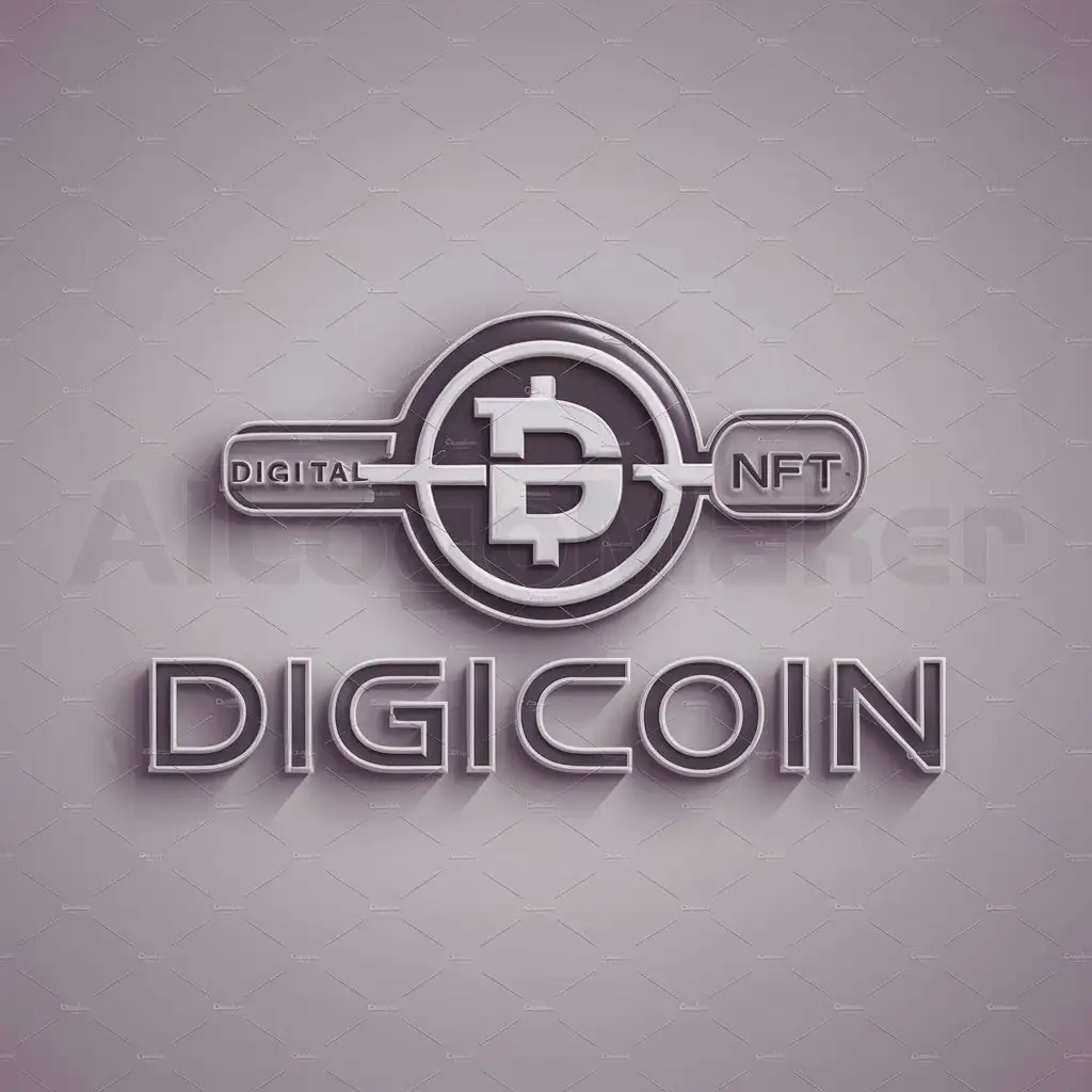 a logo design,with the text "DigiCoin", main symbol:["Digital currency","NFT"],Moderate,clear background