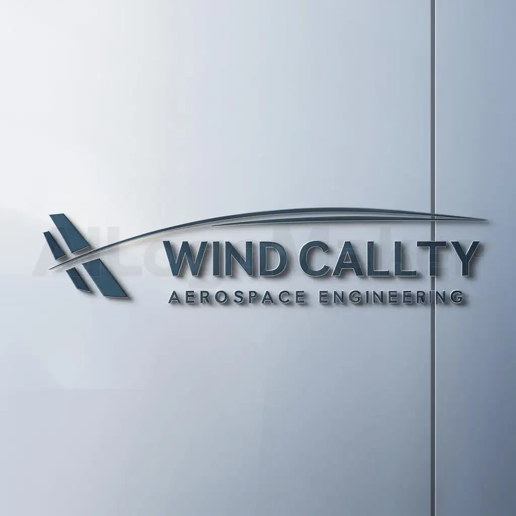 a logo design,with the text "Wind callty", main symbol:aerospace engineering,Moderate,clear background