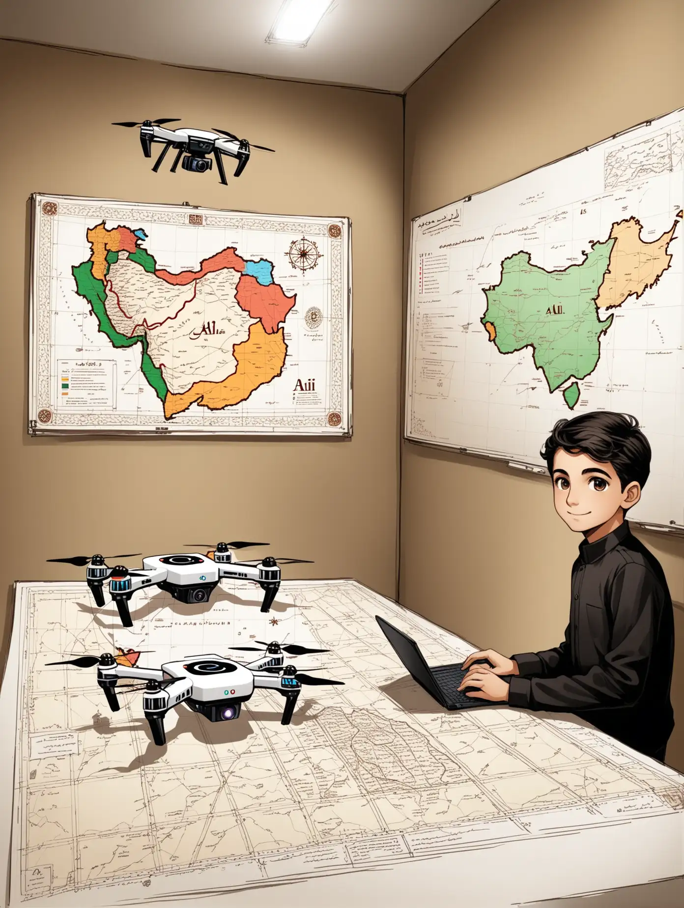 Persian Boys Designing HighTech Drones in 2124 Shed Workshop