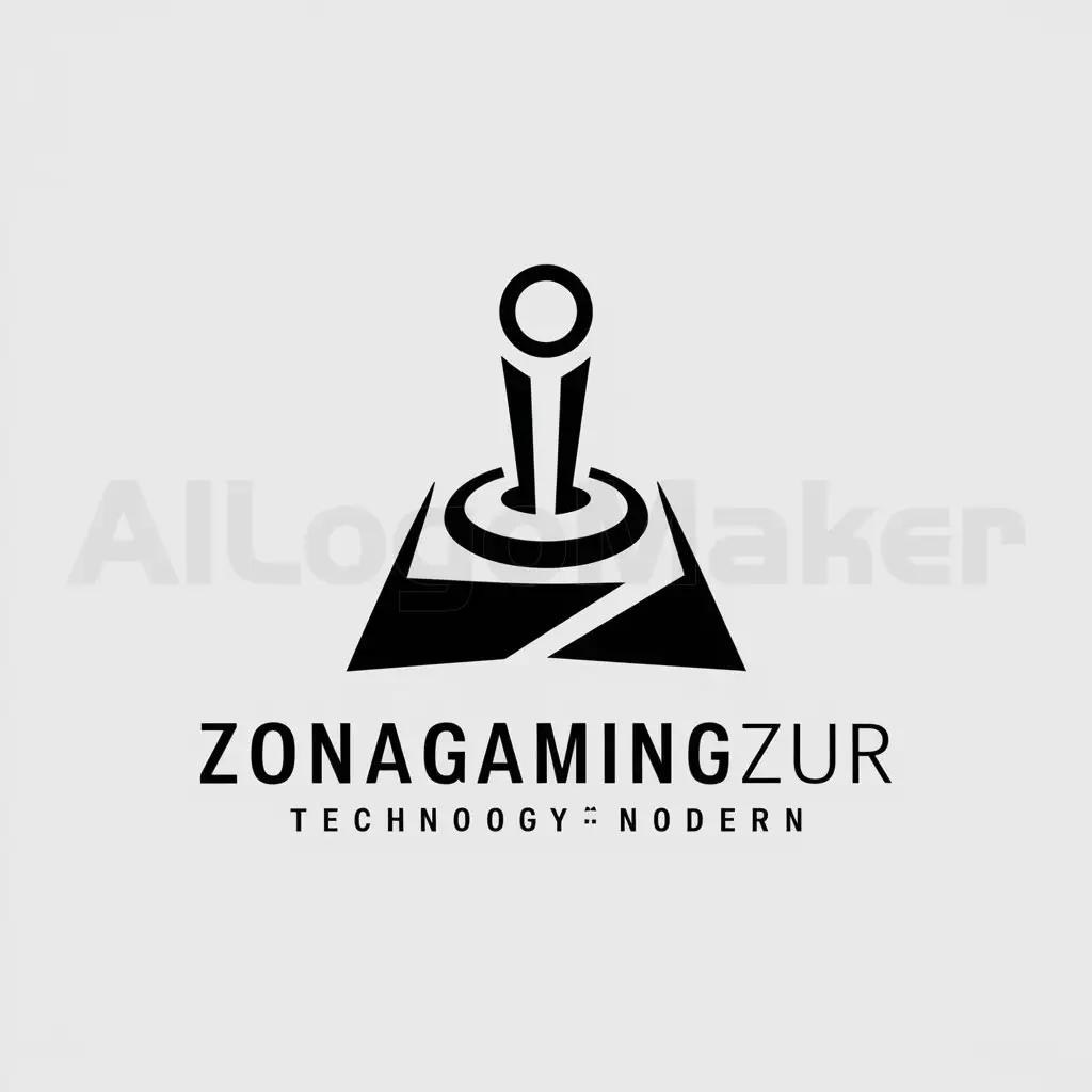 a logo design,with the text "ZonaGamingZur", main symbol:Joystick,complex,be used in Technology industry,clear background