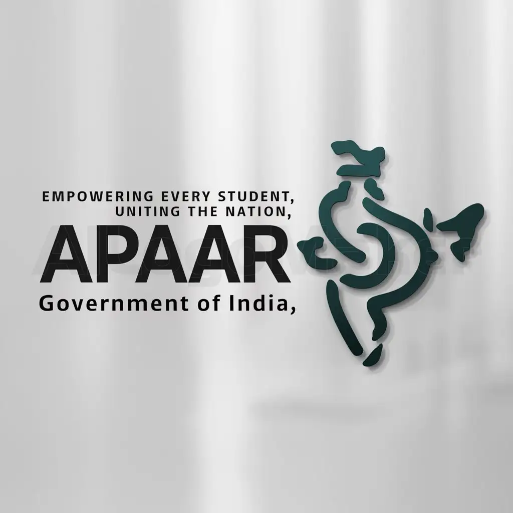 a logo design,with the text "Empowering Every Student, Uniting the Nation.", main symbol:APAAR  GOVERNMENT OF INDIA,Moderate,be used in Education industry,clear background