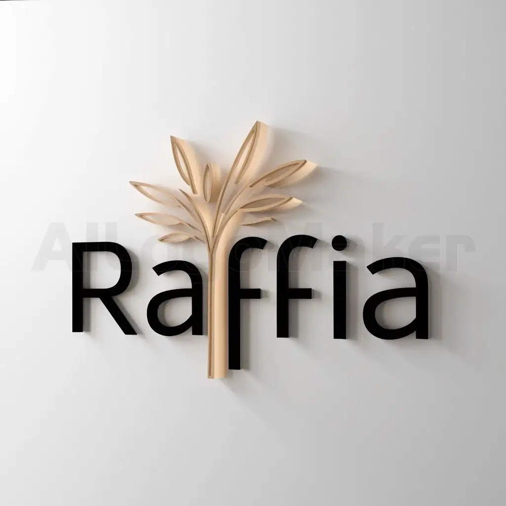 a logo design,with the text "Raffia", main symbol:Raffia palm,Moderate,clear background