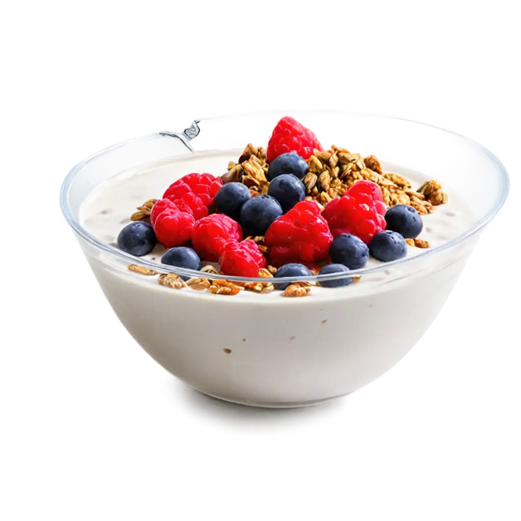 Exquisite-Greek-Yogurt-Parfait-with-Fresh-Berries-and-Granola-Vibrant-PNG-Image-for-Healthy-Food-Blogs
