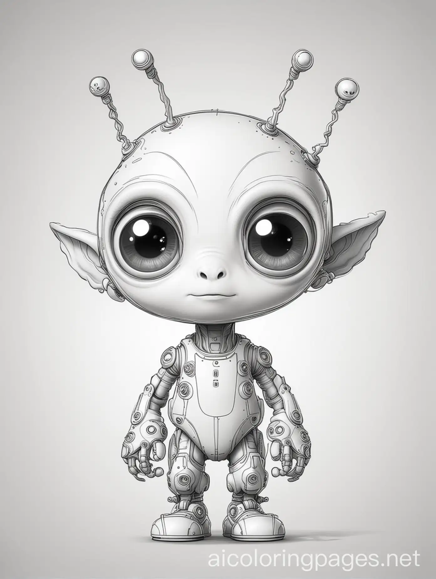 Futuristic-Coloring-Page-of-Cute-Alien-with-Antennas