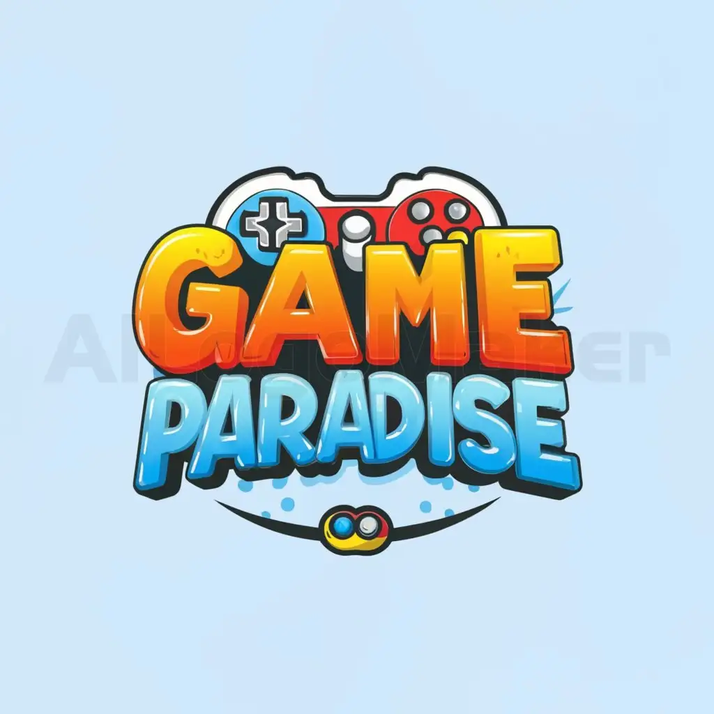 a logo design,with the text "Game Paradise", main symbol:games,Moderate,clear background