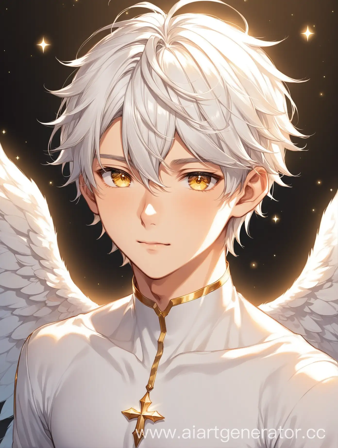 Graceful-Young-Man-with-White-Hair-and-Golden-Eyes-Angelic-Twink-Portrait