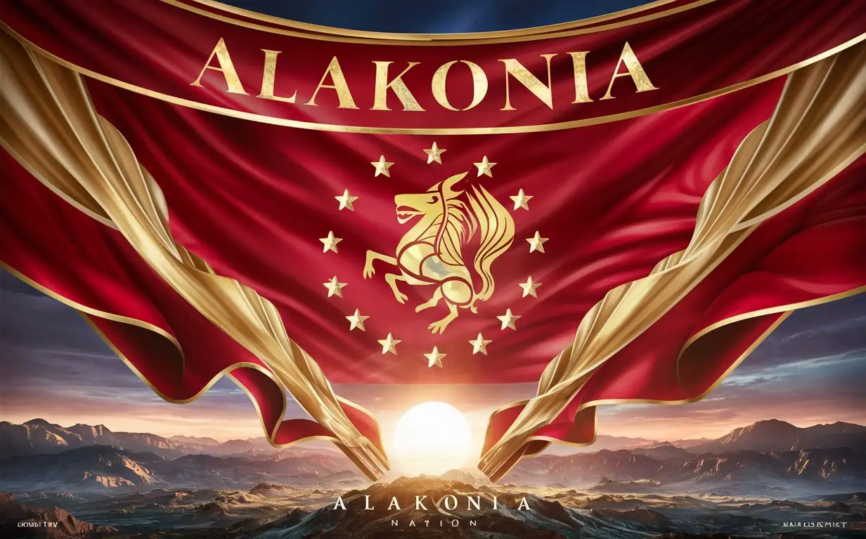 Флаг, баннер, с названием Alakonia