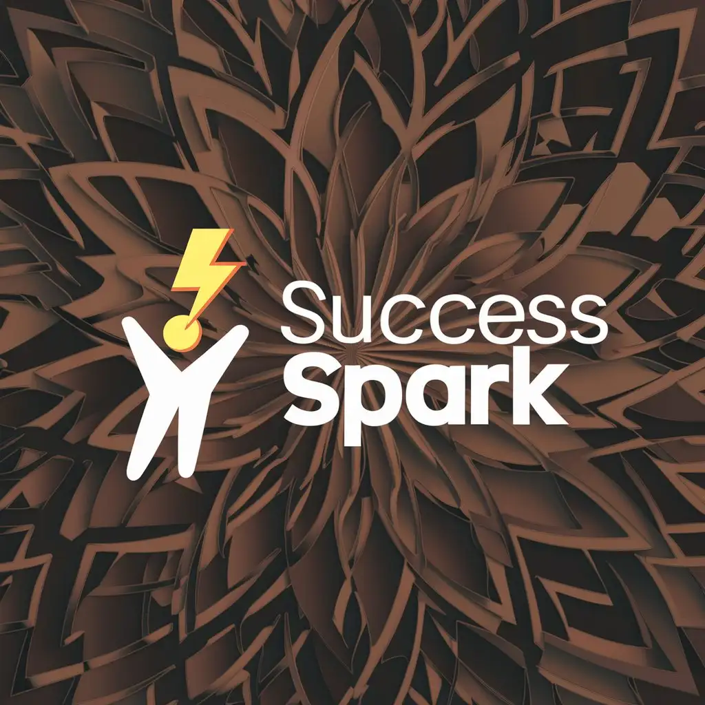 a logo design,with the text "Success Spark", main symbol:Motivation  logo and most attractive,complex,clear background