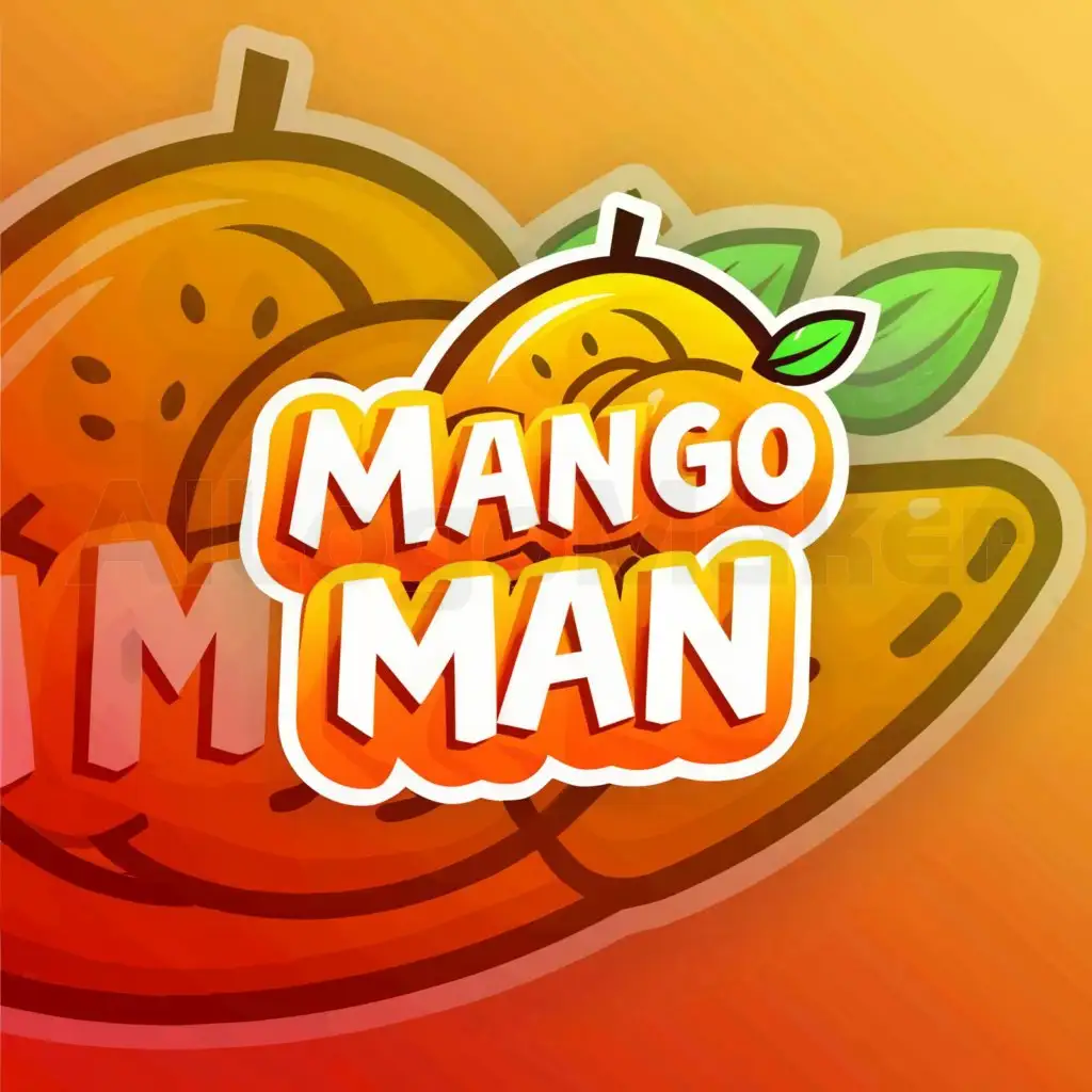 a logo design,with the text "mango man", main symbol:a mango,Moderate,clear background