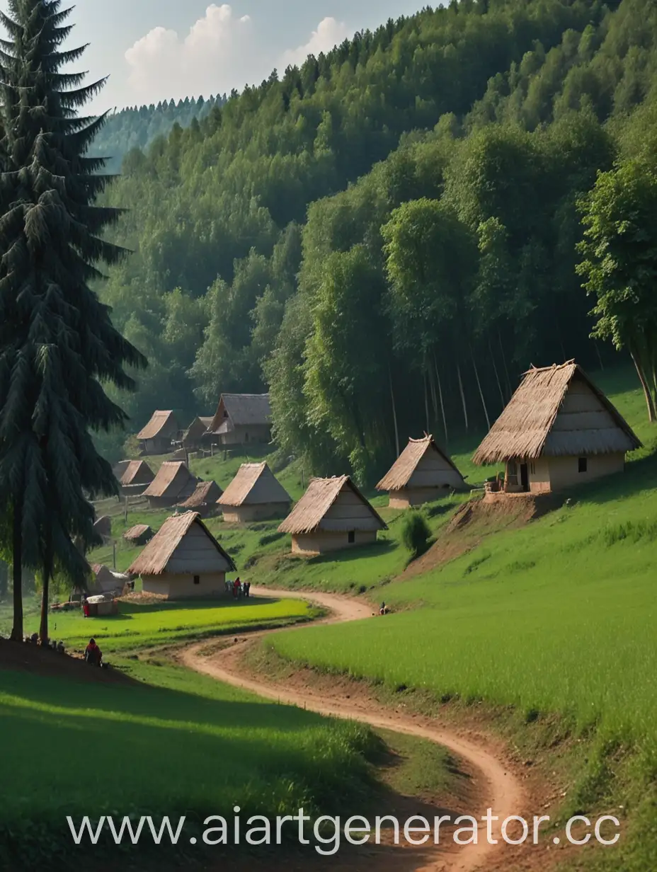 Деревня стоящая у леса