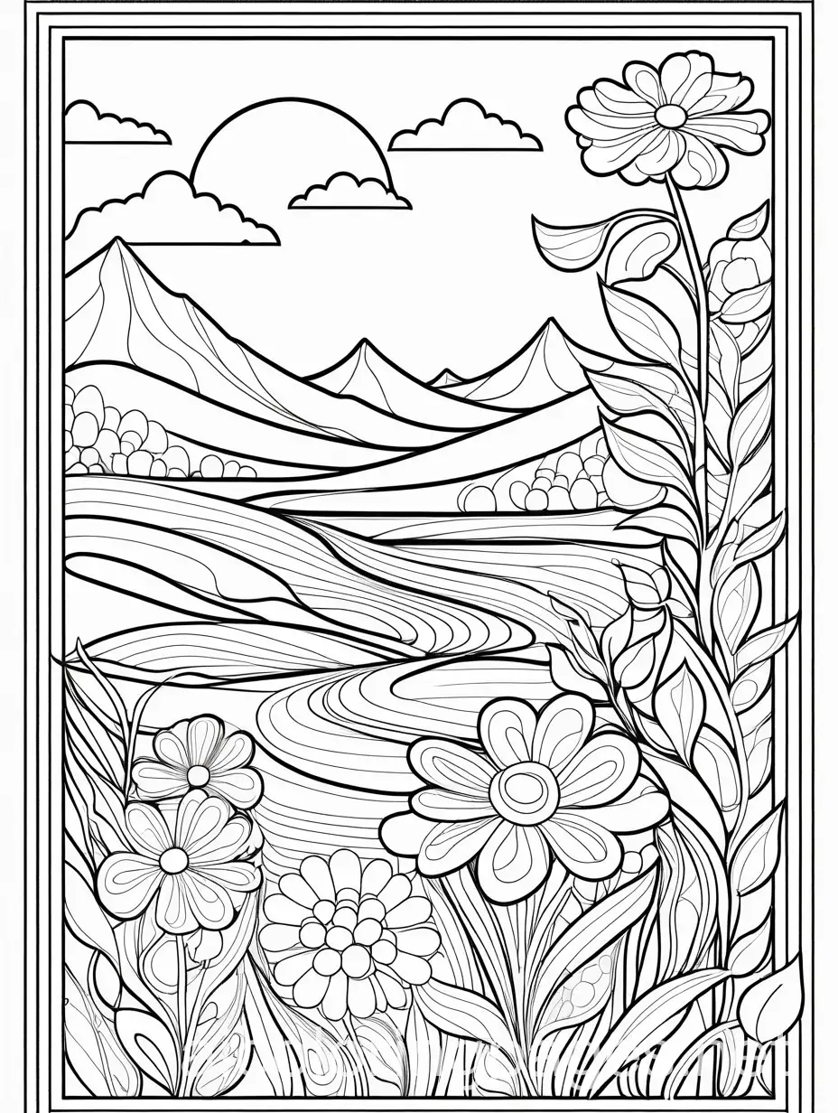 Simple-Floral-Coloring-Page-for-Kids-Line-Art-on-White-Background