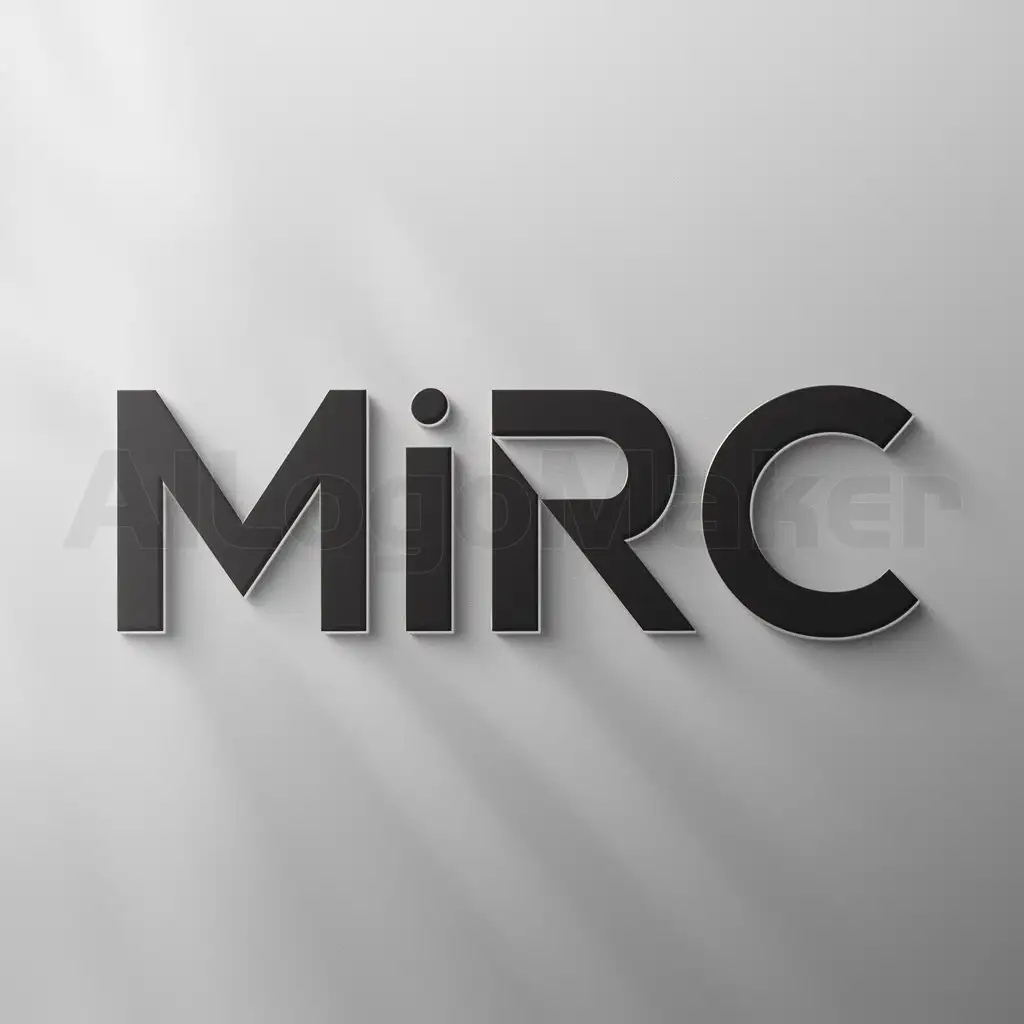 a logo design,with the text "MIRC", main symbol:MIRC,Moderate,clear background