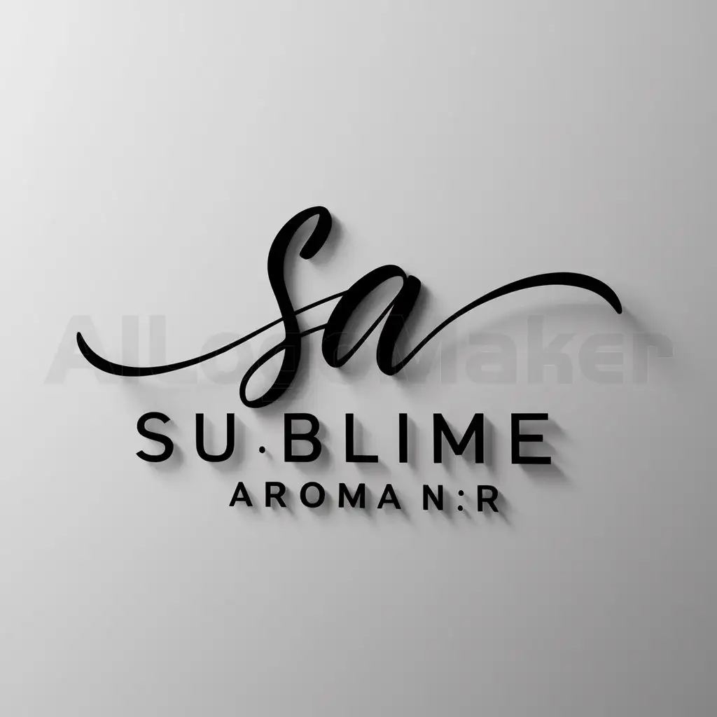 LOGO-Design-for-Sublime-Aroma-NR-Minimalistic-SA-Symbol-on-Clear-Background