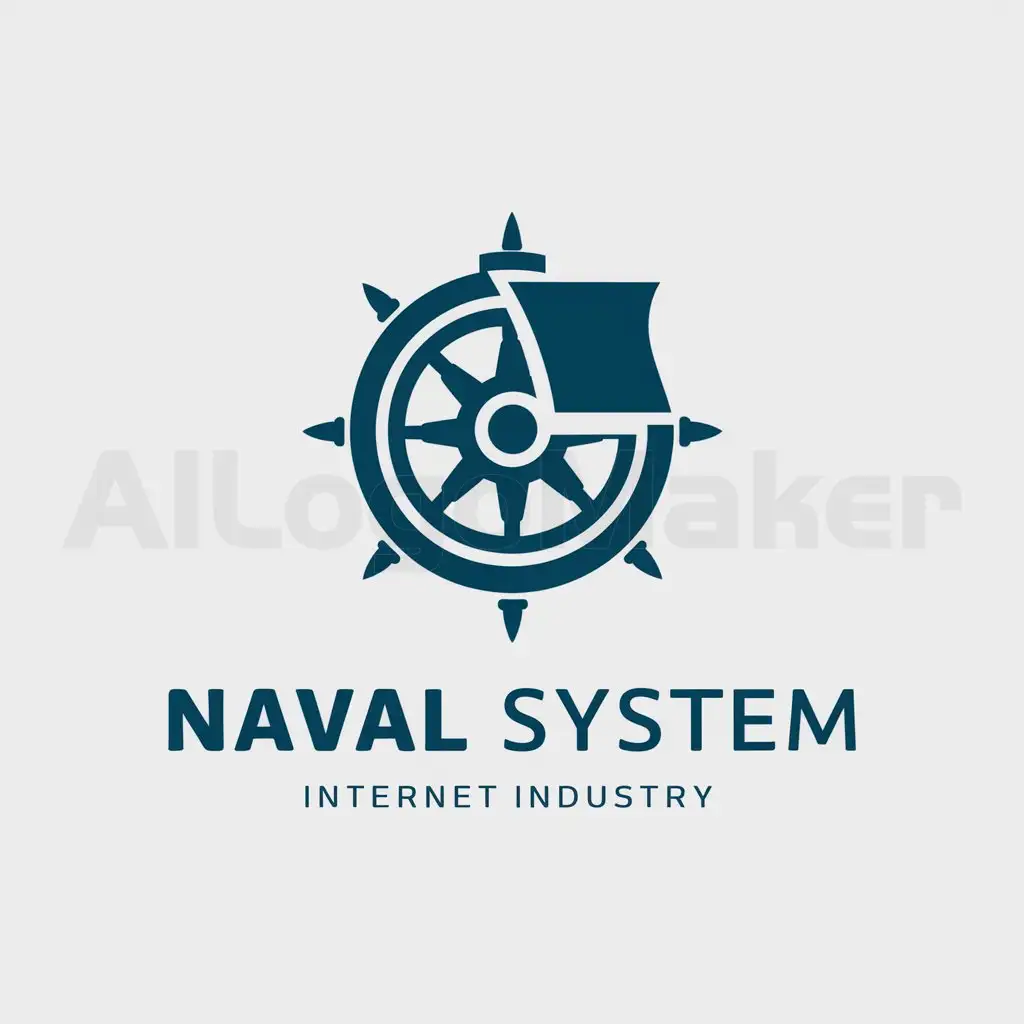 a logo design,with the text "naval system", main symbol:mainly have nautical related elements, such as ship and sails,Moderate,be used in Internet industry,clear background