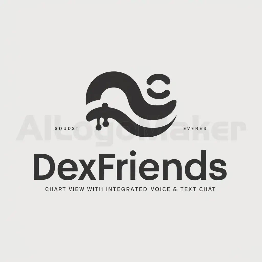 a logo design,with the text "DEXFriends", main symbol:chart view app, integrated voice & text chat, name of the project is DEXFriends.com , it is a chart view app with integrated voice & text chat,Moderate,be used in chart view app with integrated voice & text chat industry,clear background