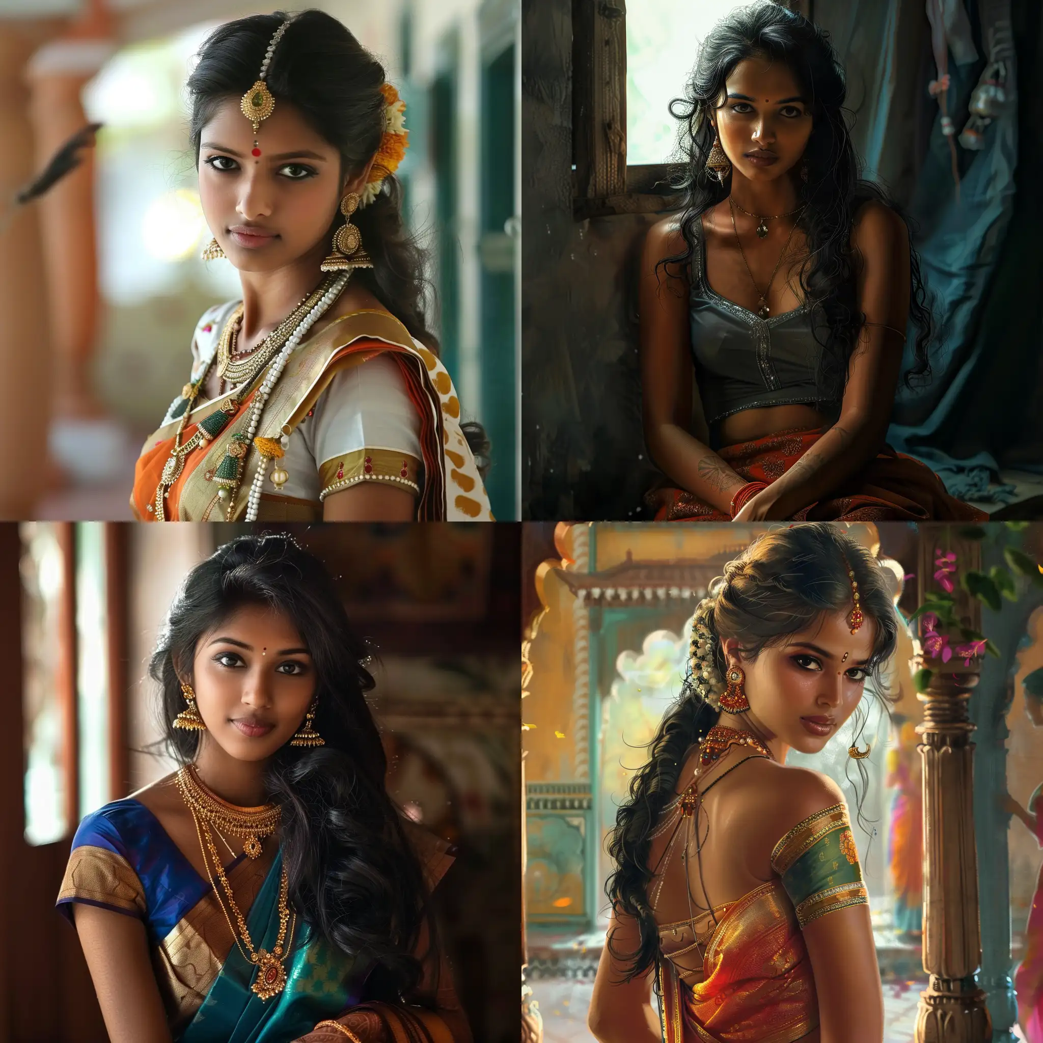 Beautiful-Tamil-Girls-in-Sleeveless-Attire-Traditional-and-Vibrant