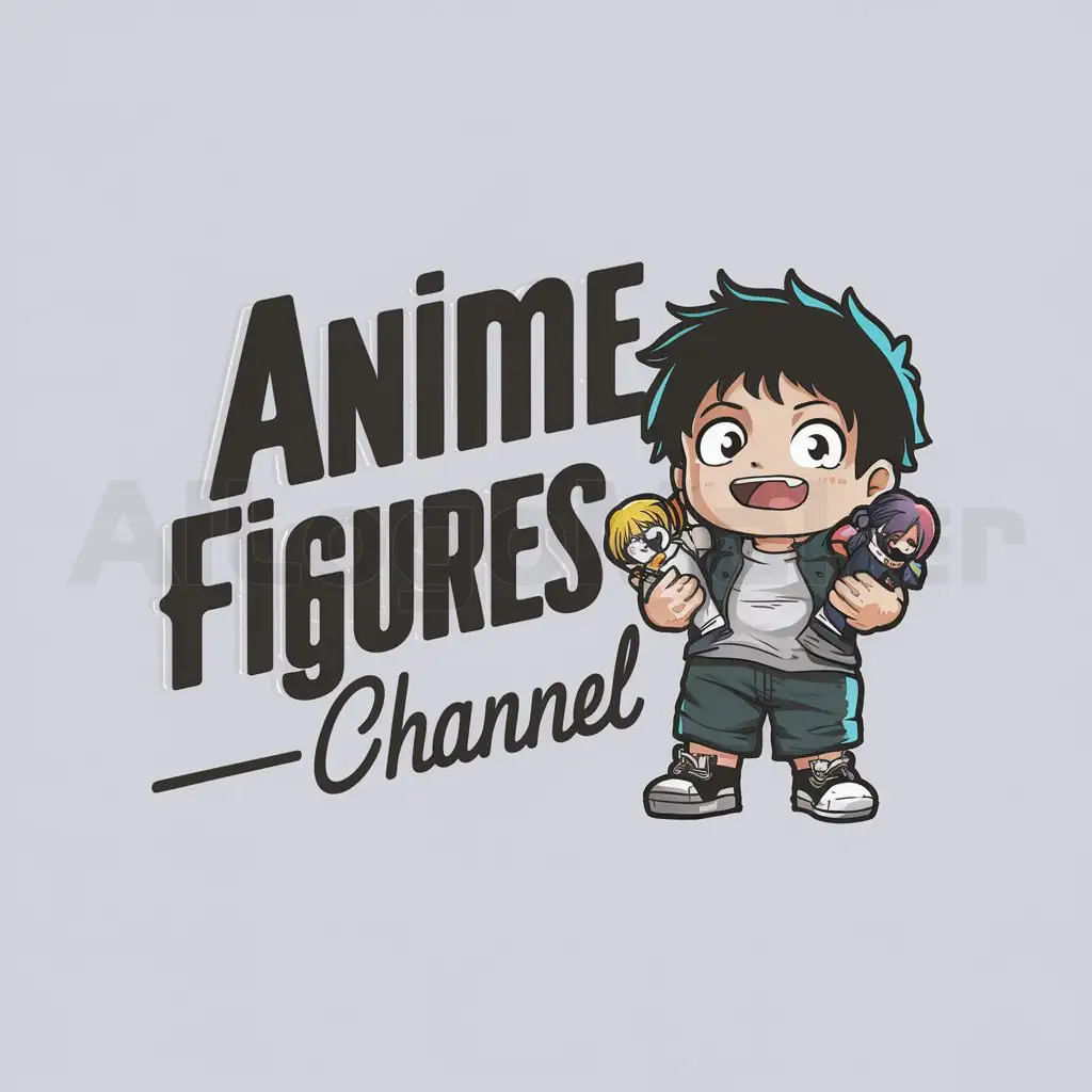 LOGO-Design-for-Anime-Figures-Channel-Captivating-Anime-Guy-with-Clear-Background