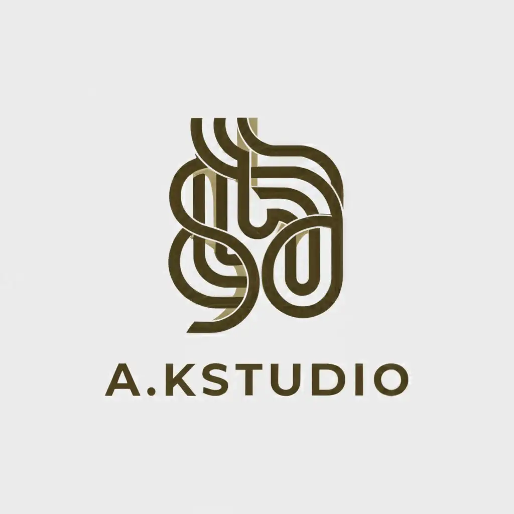 a logo design,with the text "A.K.studio", main symbol:U,complex,be used in Beauty Spa industry,clear background