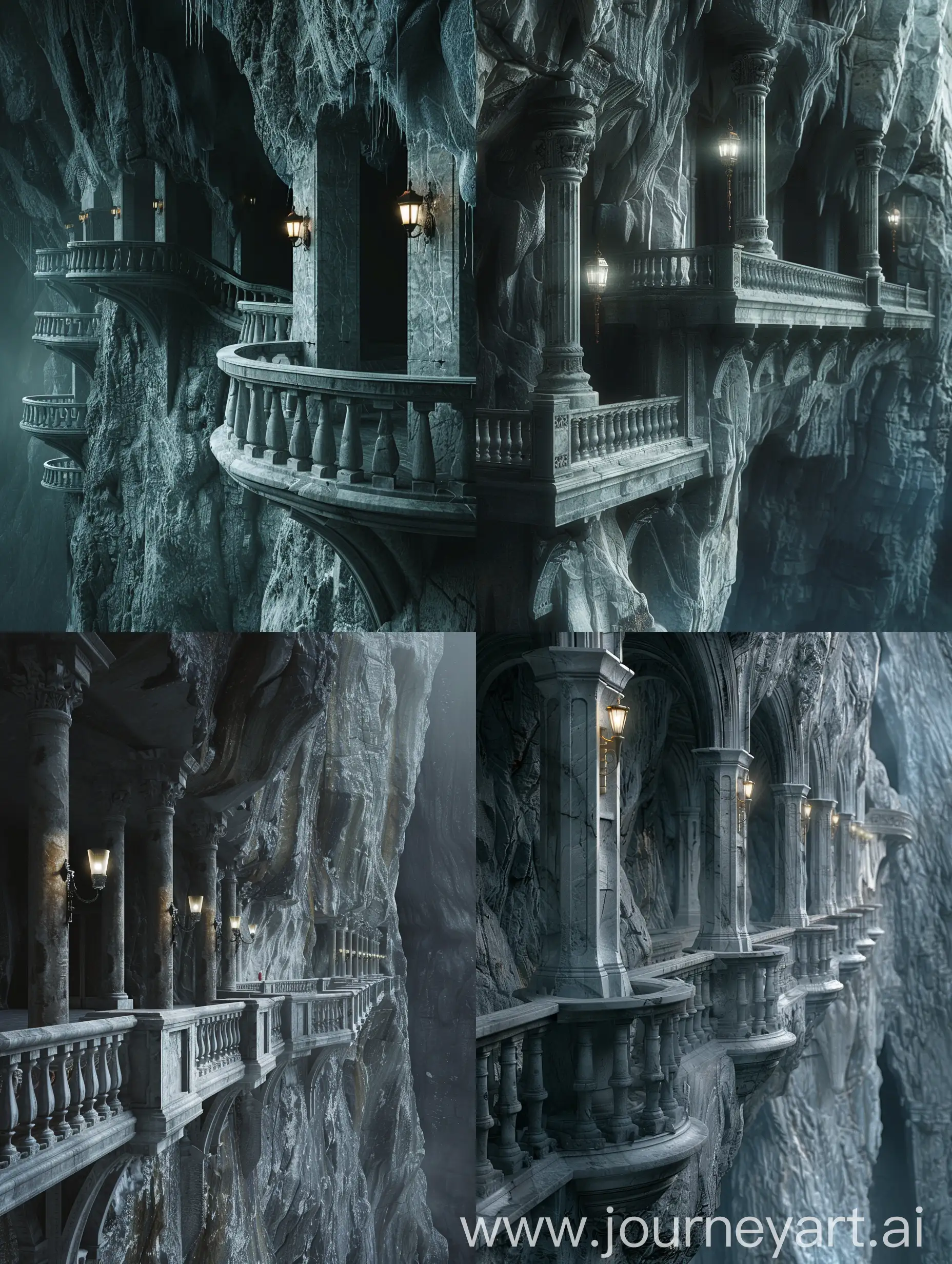 Gothic-Marble-Balconies-in-a-Hollow-Mountain