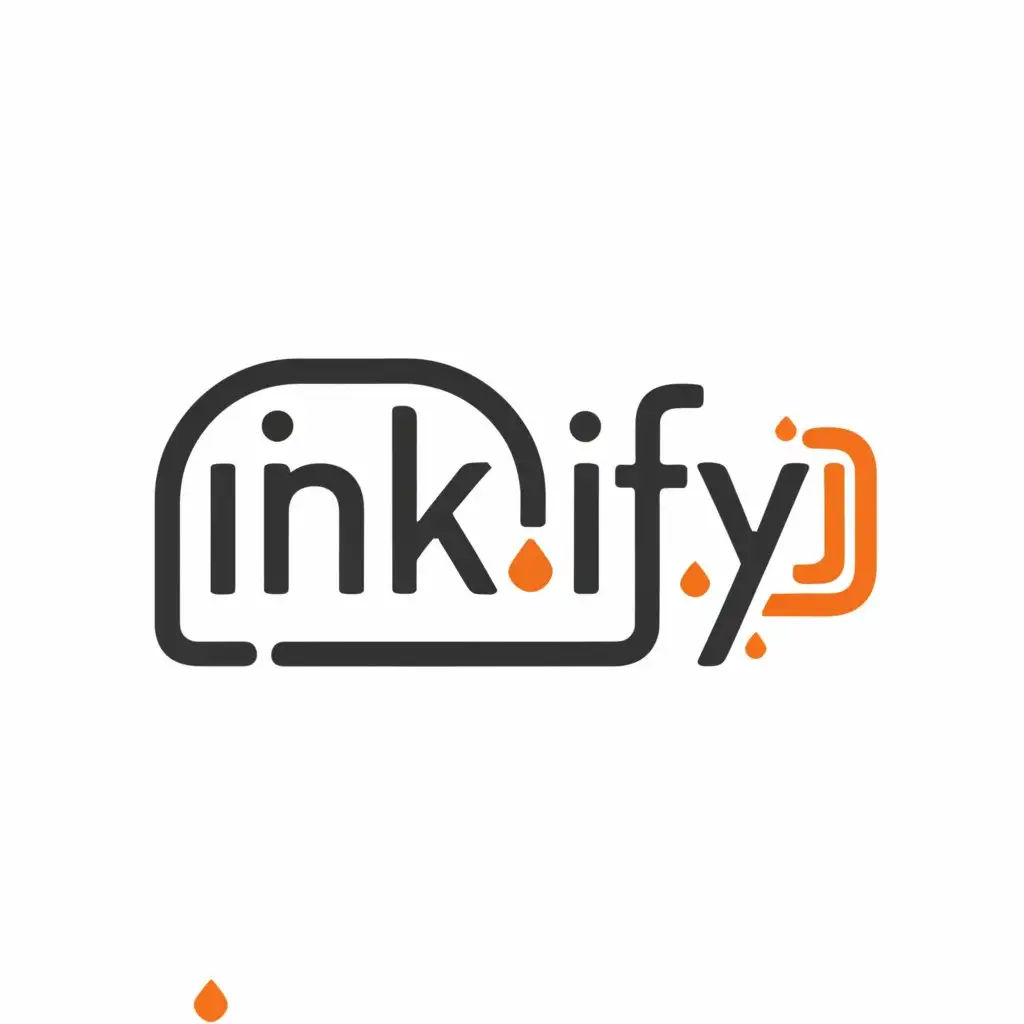 a logo design,with the text 'inkify', main symbol:printer, ink, paper,Moderate, be used in Others industry, clear background