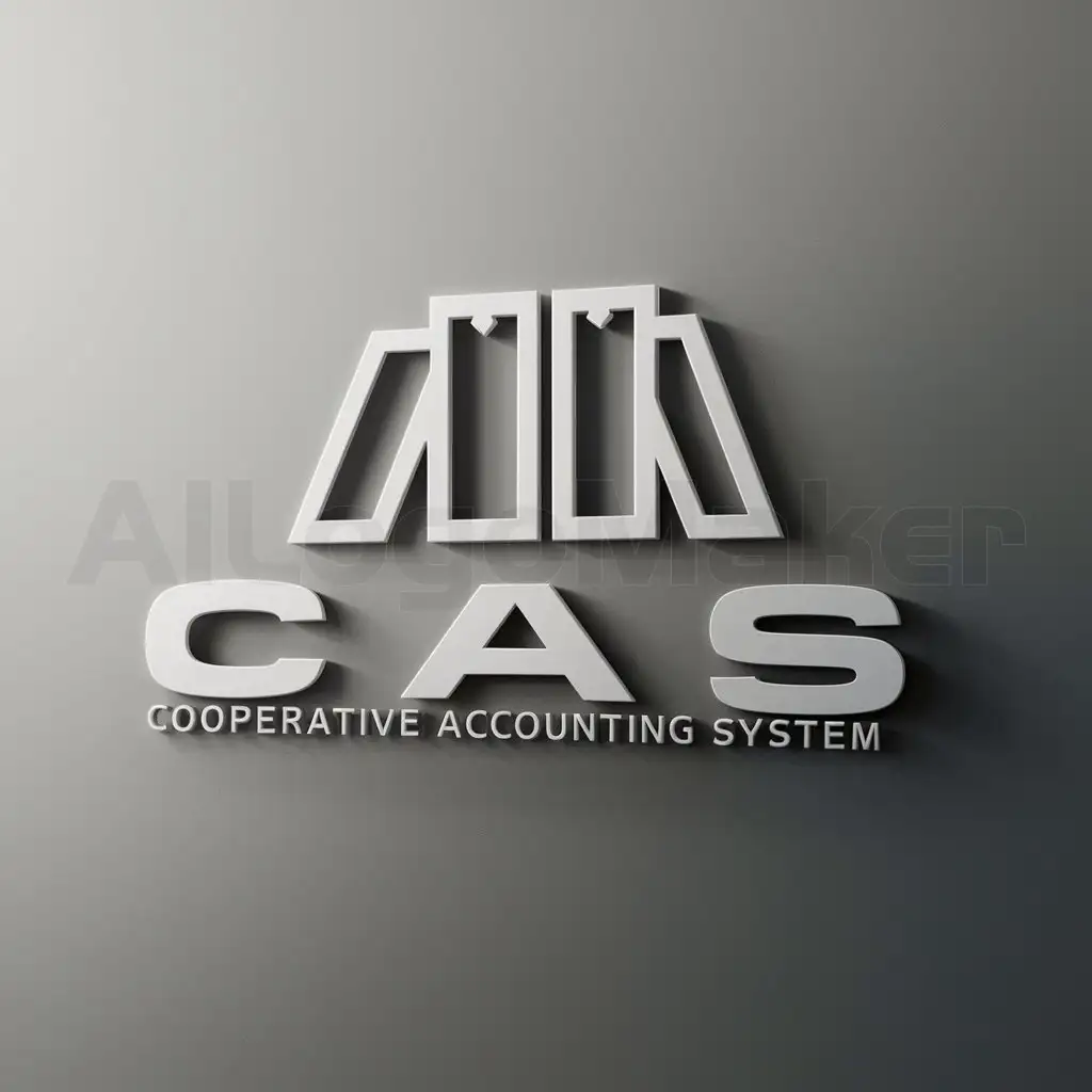 a logo design,with the text "CAS", main symbol:COOPERATIVE ACCOUNTING SYSTEM,Moderate,clear background