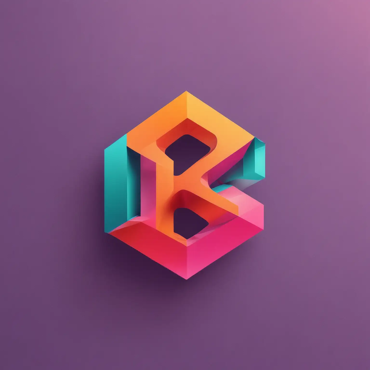 clean and simple business logo using geometric shape to form letter B. colors highlighted orange, pink, teal, purple. inspired by the idea of bright minds, technology, and education -ar 2:3 --sref https://s.mj.run/87Sjf94hFiI ::1.5 <https://s.mj.run/BdQFQve9VPQ>