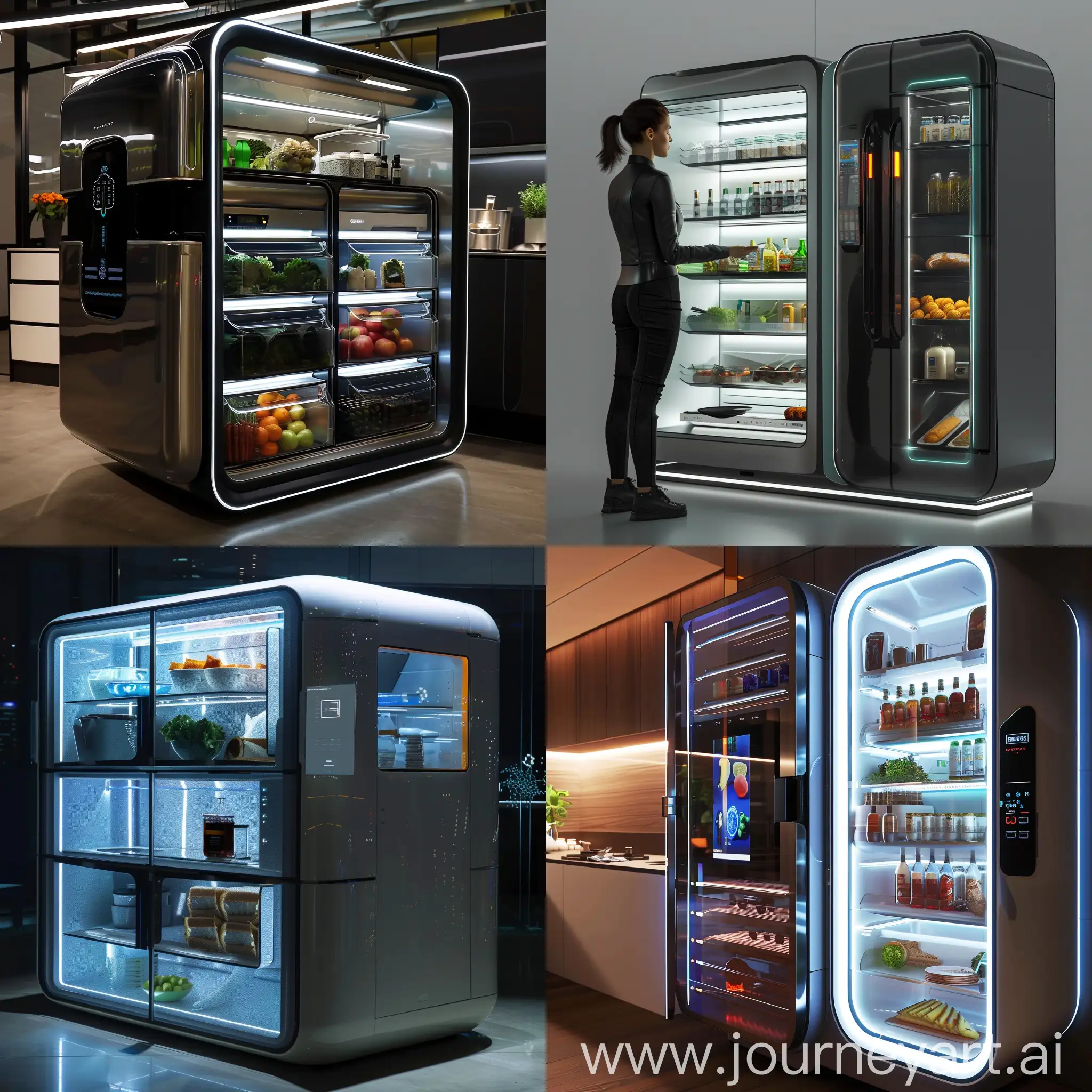 Futuristic-Smart-Fridge-with-3D-Food-Printing-and-Interactive-Recipe-Displays
