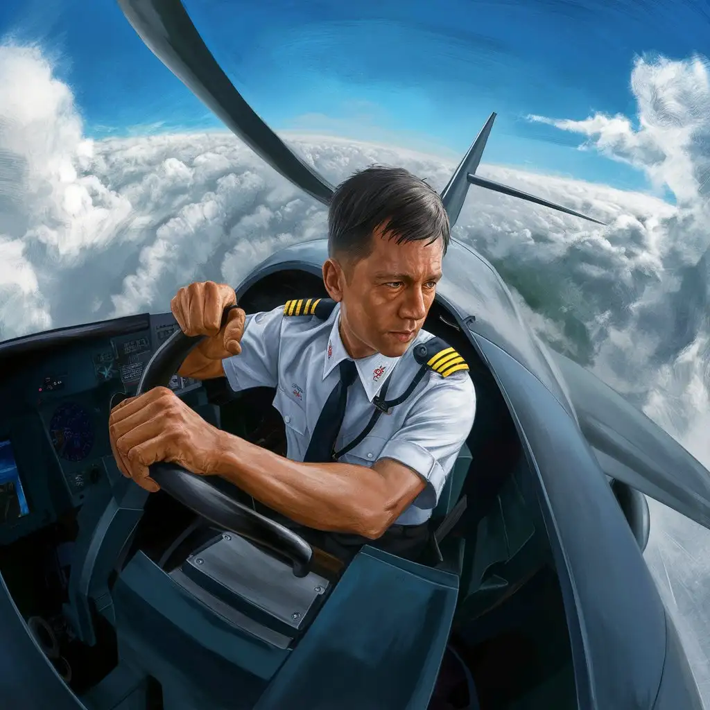 Captain-Flying-a-Modern-Aircraft
