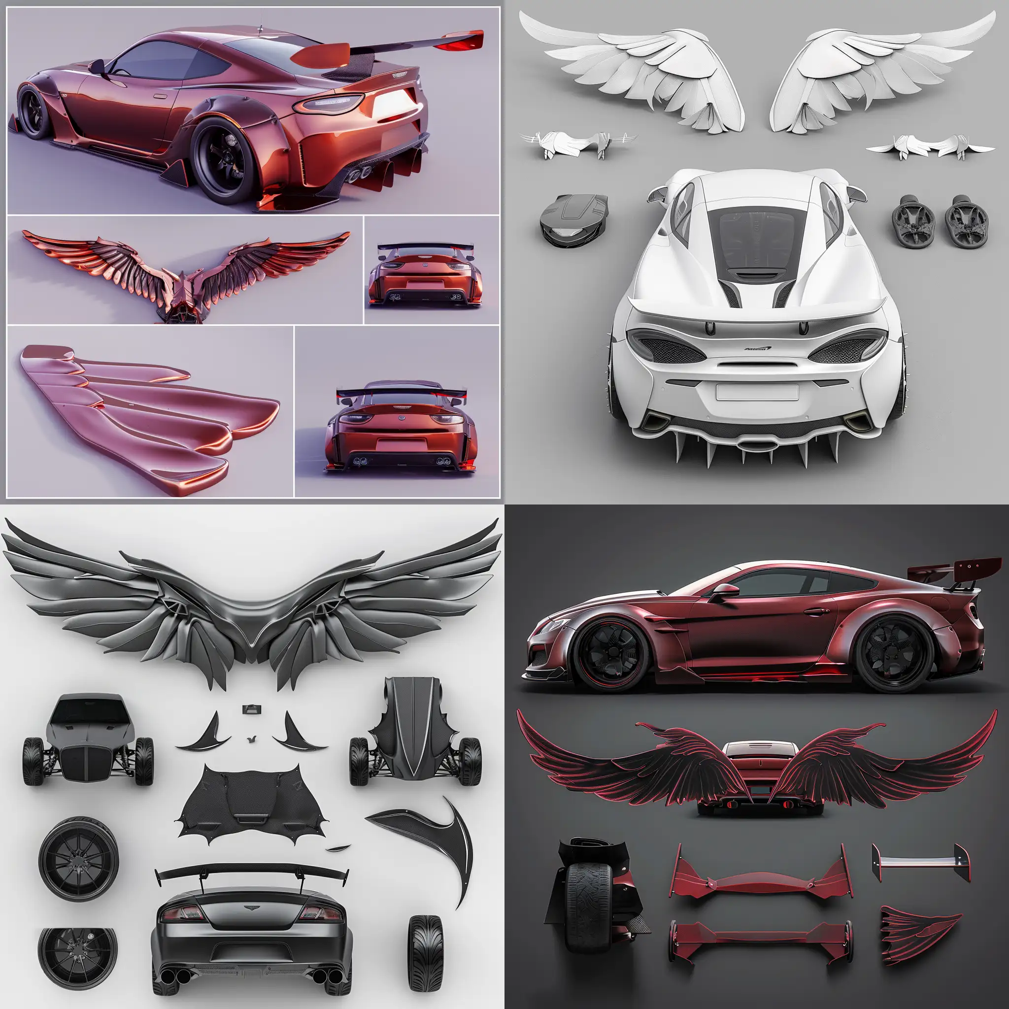 Custom-Car-Exterior-Accessories-Stylish-Wings-Trunk-and-Bumpers