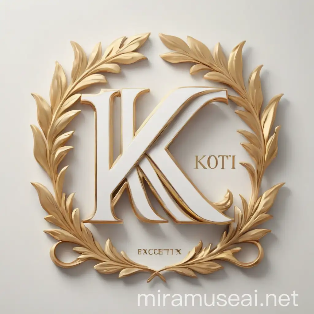 ultra luxury letter logo with the name :KOTI EXEC. white backgroun
