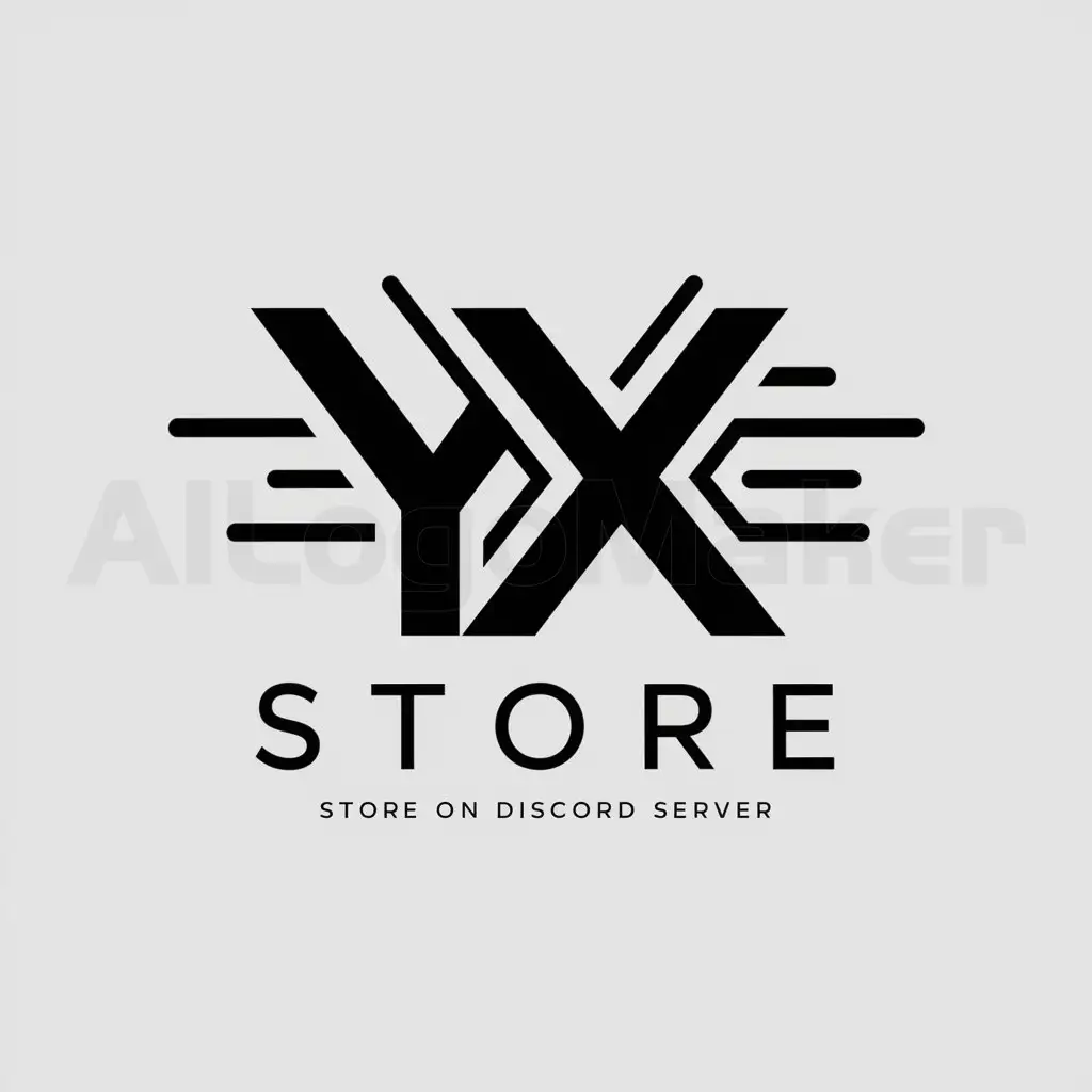 a logo design,with the text "YX", main symbol:YX is a store on discord server that is opening service sell nitro boss, spotify and netflix,complex,clear background