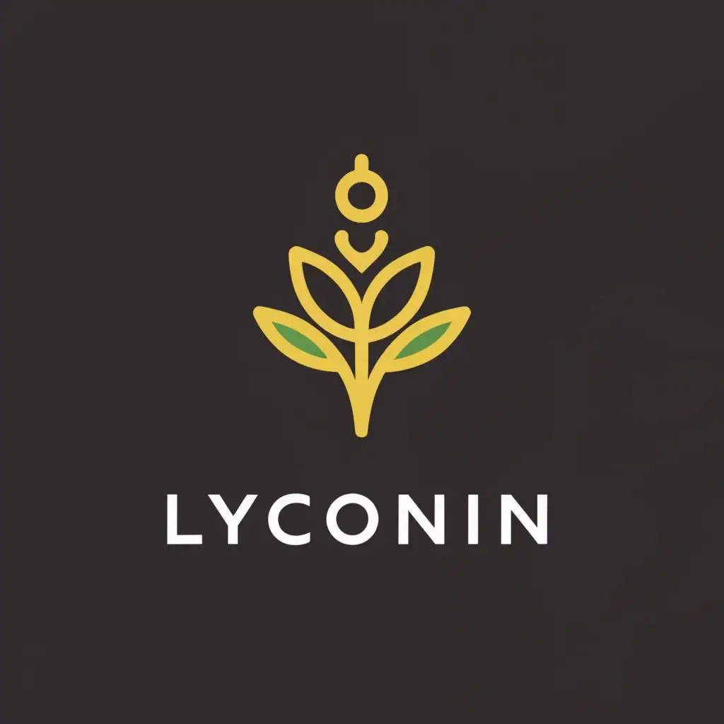 a logo design,with the text "lyconin", main symbol:leafy corn and tanin,Moderate,be used in Others industry,clear background