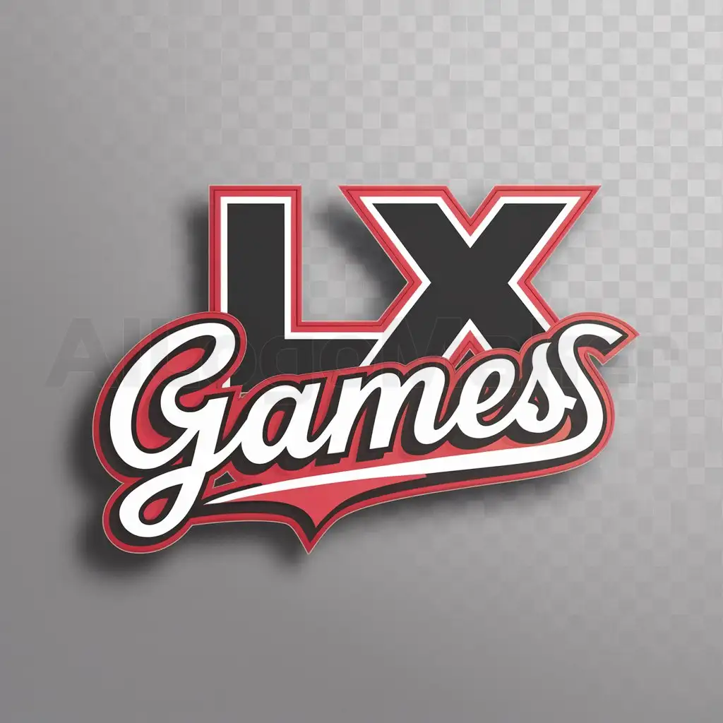 a logo design,with the text "LX", main symbol:GAMES,Moderate,clear background