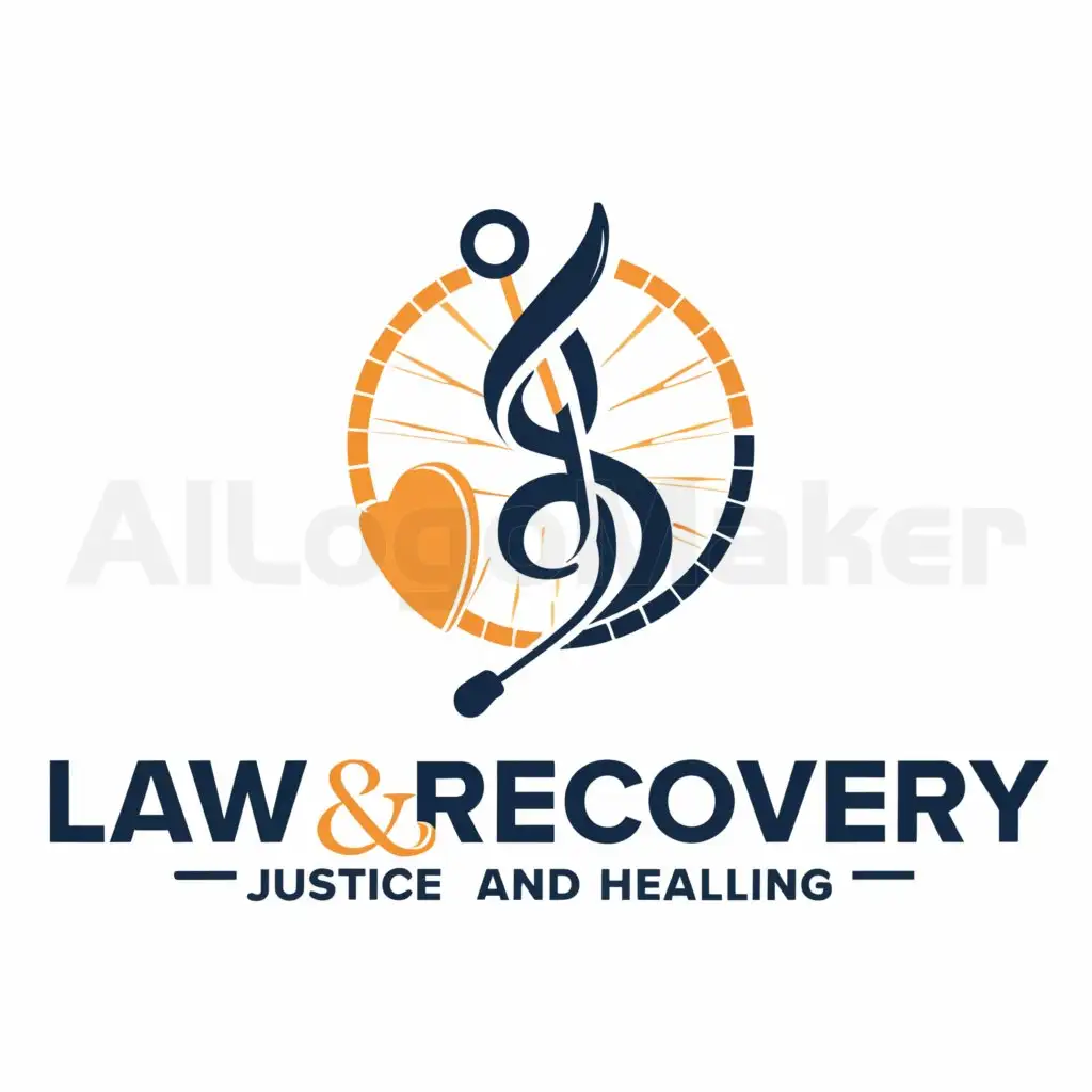 a logo design,with the text "Law and recovery", main symbol:Musical notes, health,Moderate,clear background