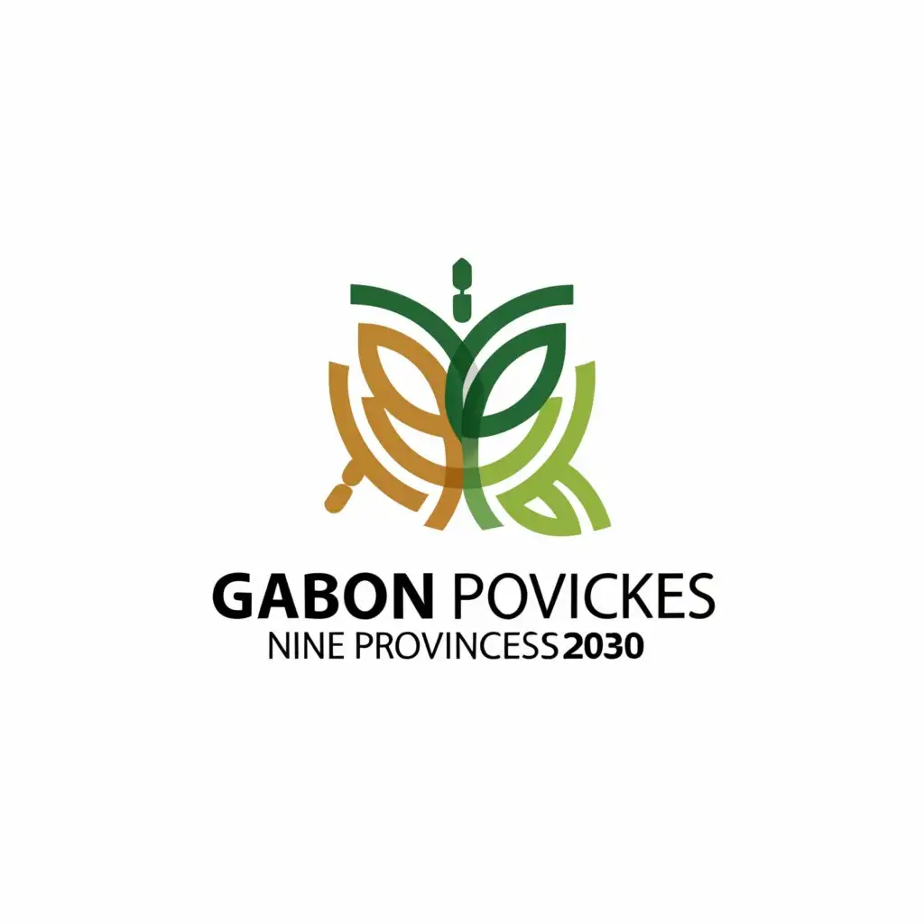 a logo design,with the text "GABON NINE PROVINCES 2030", main symbol:Agriculture in Gabon,Moderate,be used in Others industry,clear background